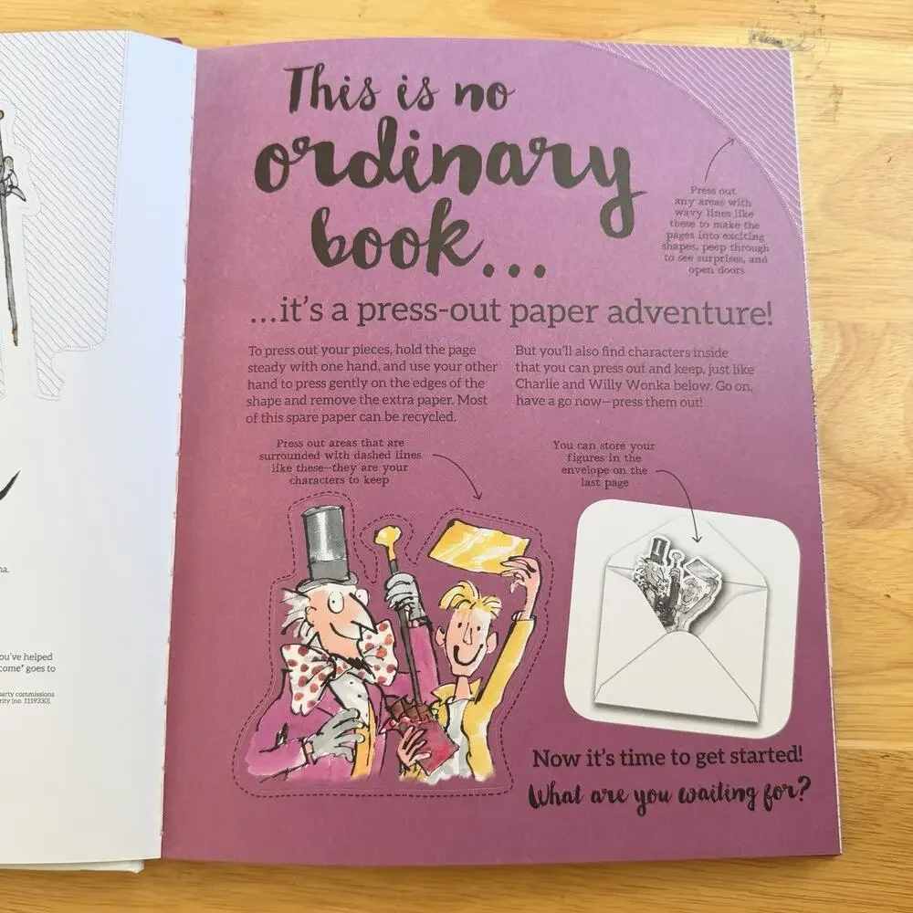 Roald Dahls Beastly Brutes and Heroic Human Beans Press Out Paper Adventure Book